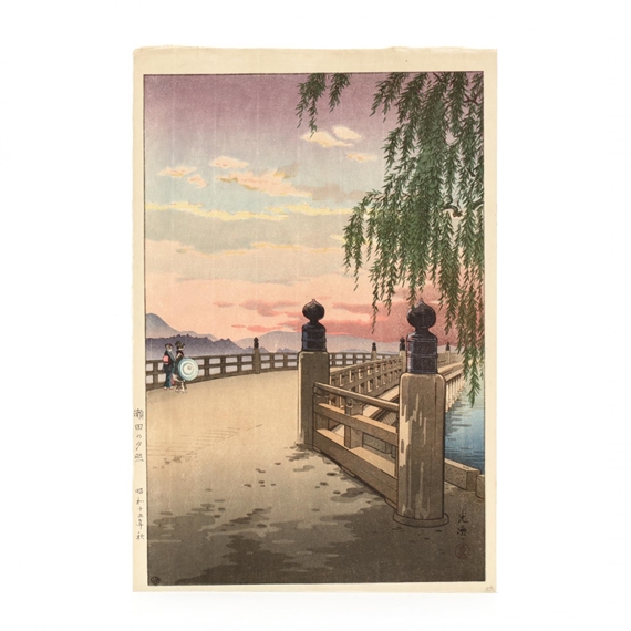 Tsuchiya Koitsu | Sunset Glow at Seta Bridge | MutualArt