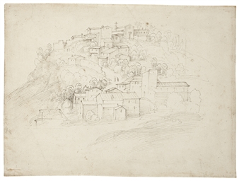 VIEW OF FIESOLE FROM THE MUGNONE VALLEY - Fra Bartolomeo