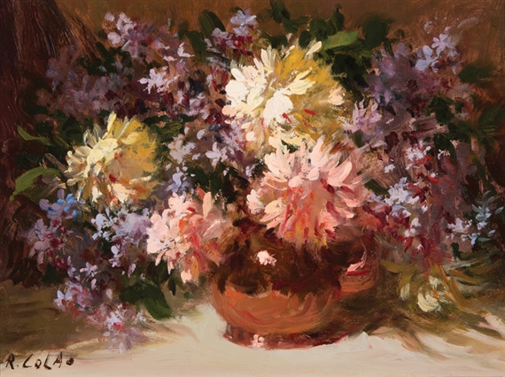 Rudolph Colao | Flowers in Copper Vase | MutualArt