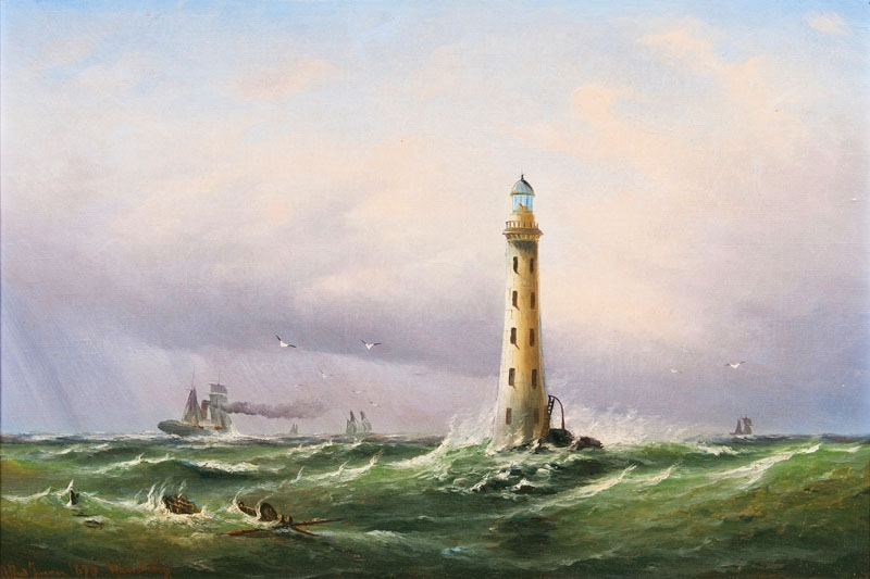 Eddystone Light House by Alfred Jensen, 1890
