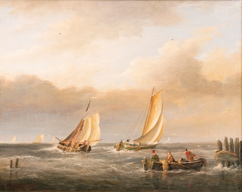 Fishing Boats by Cornelis le Mair