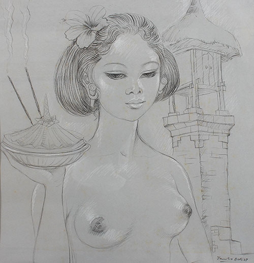 Artwork by Setyoko Hadi Sutanto, Gadis Bali I, Made of Pencil on paper