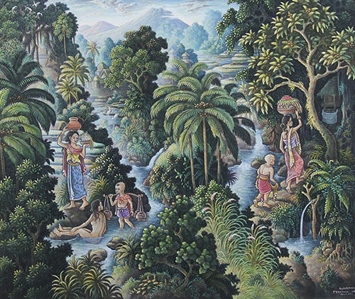 Mencari Air di Sungai - Kadek Suartika