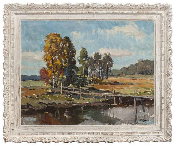 Landscape by Harijs Veldre, 1961