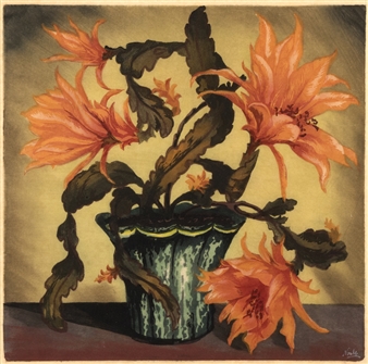 Still life with orange epiphyllums - Hugo Noske