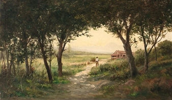 Paisaje con Masia - Francesc Guasch i Homs