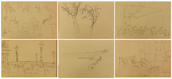 5 Works: Untitled by Laurence Stephen Lowry, 1949