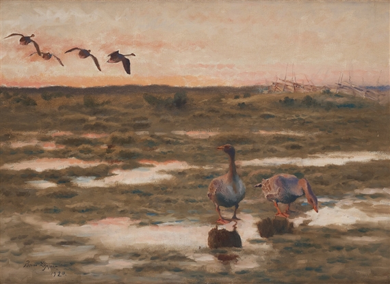 Landscape with Geese