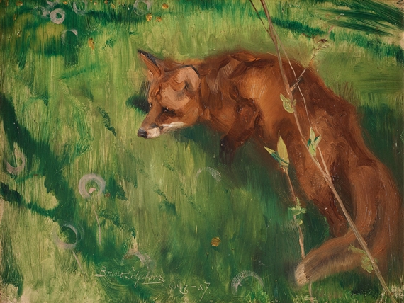 Fox, scene from Grez, France