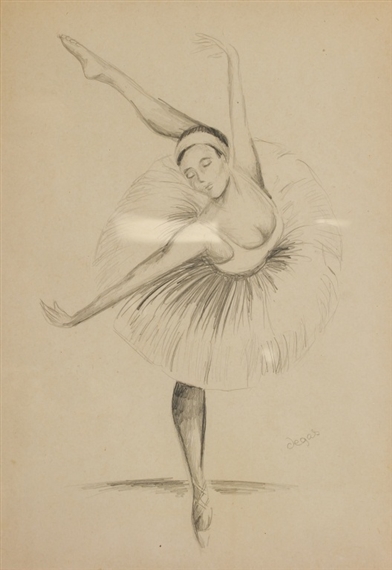Edgar Degas | Drawing of ballerina |