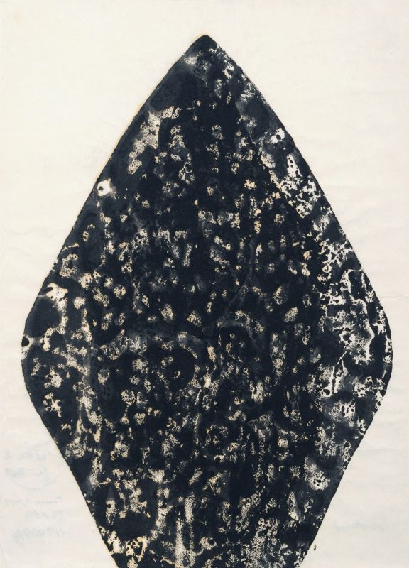 Artwork by Hermann Glöckner, Blattform in Schwarz, Made of monotype