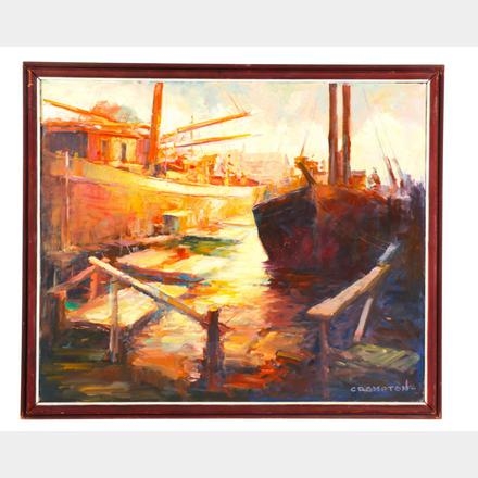 Boats in Harbor - Jenny Crompton