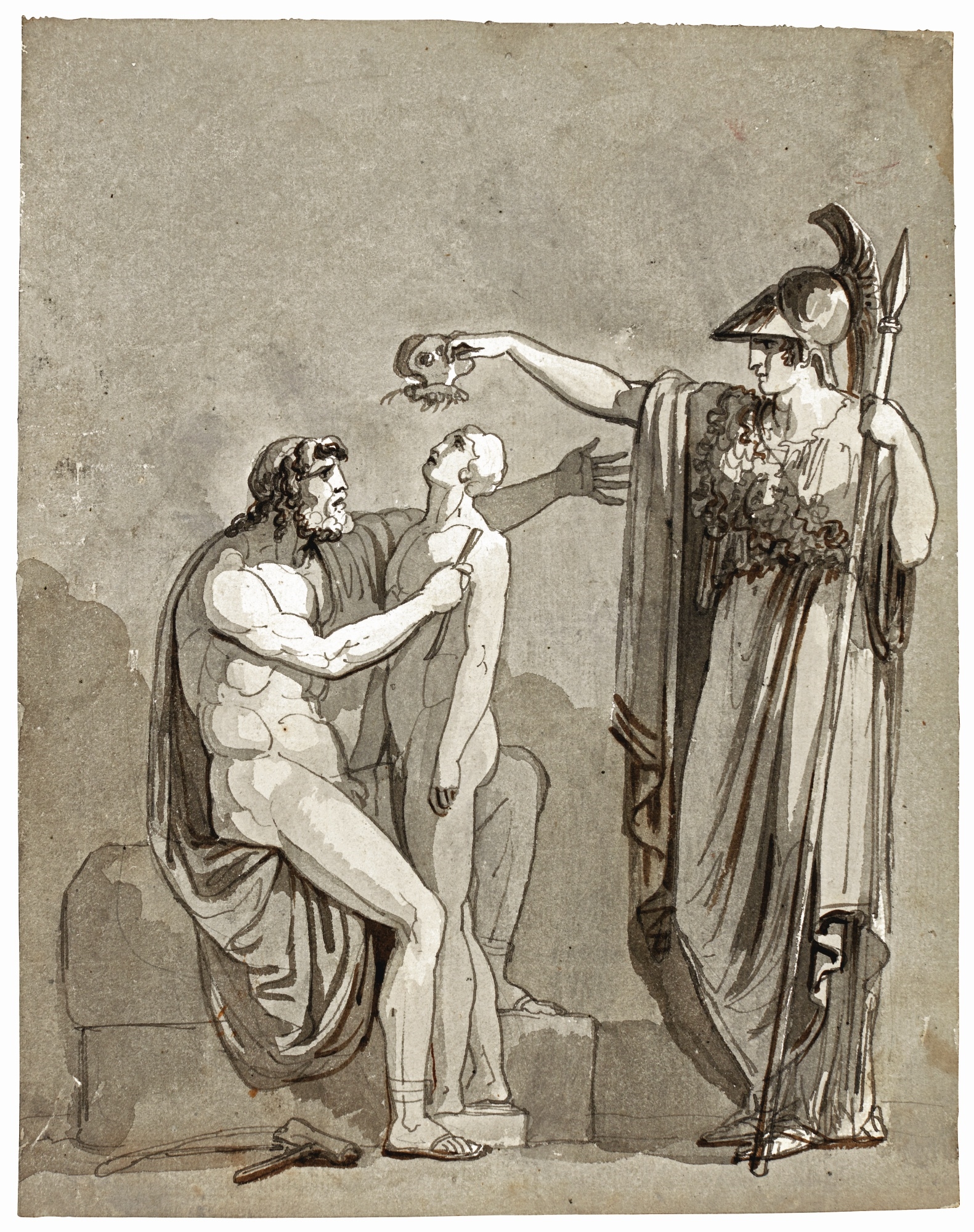 Bartolomeo Pinelli | PROMETHEUS AND THE GODDESS ATHENA | MutualArt