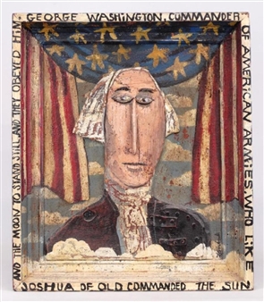 folk art polychrome painted artwork - Jim Lambert