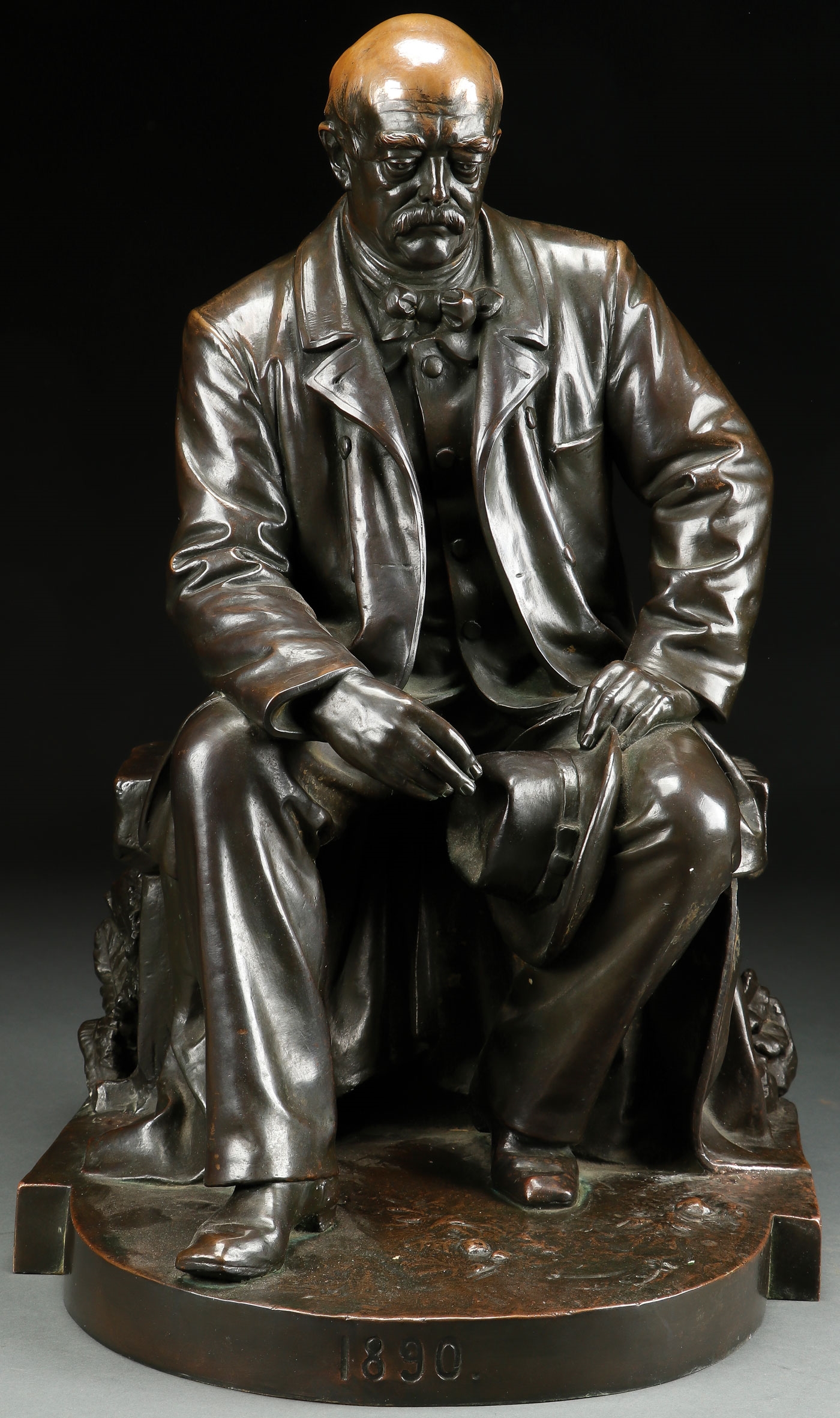 Artwork by Karl August Donndorf, Otto Von Bismarck, Made of Bronze with dark brown patina