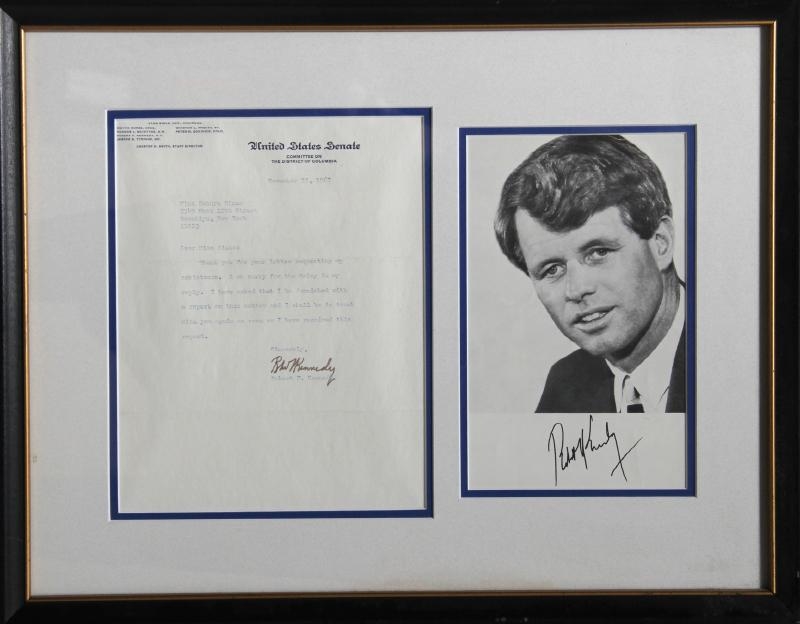 Artwork by Robert Kennedy, Kennedy Letter and Photo, Made of Letters and Photograph