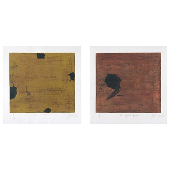 2 works: a) A los cuatro vientos, de la carpeta Signum,b) La segunda pausa, de la carpeta Signum - Carlos Garcia de la Nuez