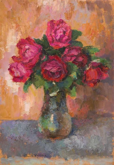 Flowers in vase by Stanislaw Dabrowski