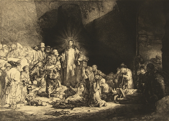 Rembrandt van Rijn | Jesus cures the sick | MutualArt