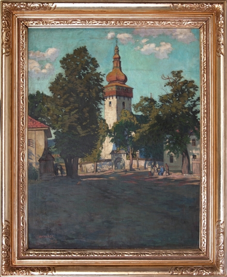 Josef Holoubek | Church in Handlova Village in Slovakia (1919) | MutualArt