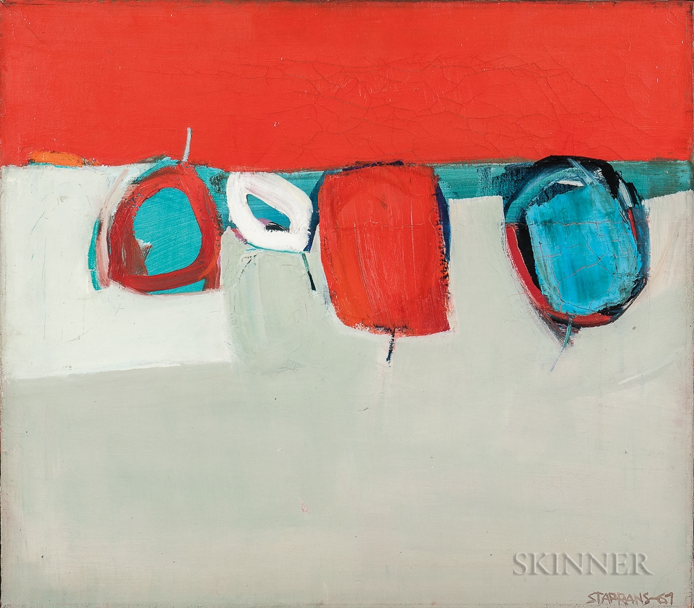 Artwork by Raimonds Staprans, Still Life with Fruit, Made of Oil on canvas