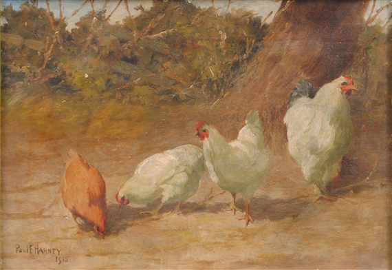 CHICKENS by Paul Harney, 1915