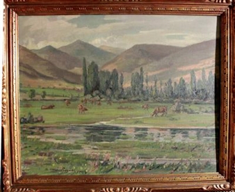 Paisaje con vacas - Antoni Ollé Pinell