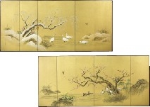 2 works: Flower and Bird - Unkei Hayashi