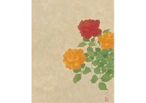 Artwork by Meiji Hashimoto, Rose, Made of ink and color on paper
