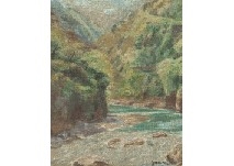 Hot spring at Kurobe gorge by Shintaro Yamashita