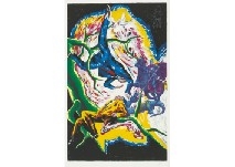 5 works: "Precognition I", "Precognition II", "Precognition III", "Precognition IV" & "Precognition V", by Tadanori Yokoo, 1989