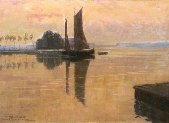 The River Wall Rijoosrd Holland by Stephen Thomas, 1895