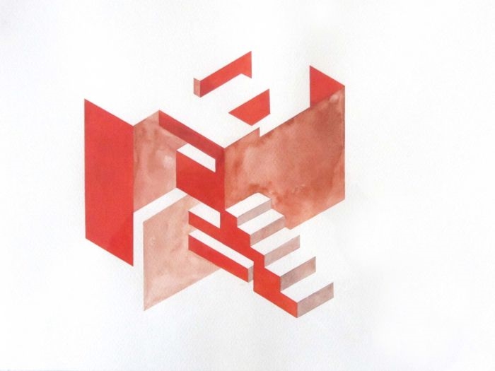 Artwork by Loek Grootjans, Untitled (from the ‘Kabinet voor Replica Reserva’) No. 5, Made of Watercolour