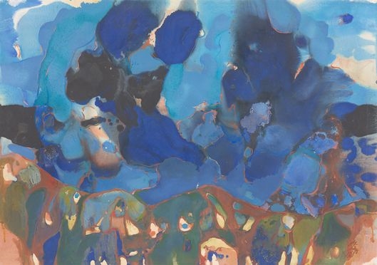 Dunkle Wolken über Dünen (Sylt) by Max Kaus, 1962