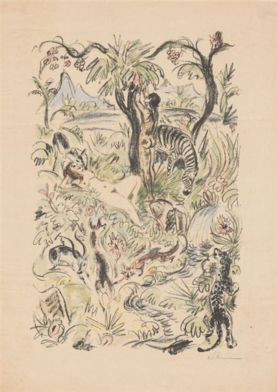 Das Paradies by Walther‏ Klemm, 1920