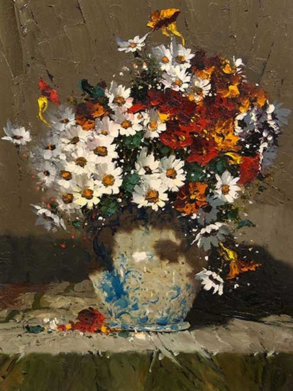 Still Life Daisies in a Vase
