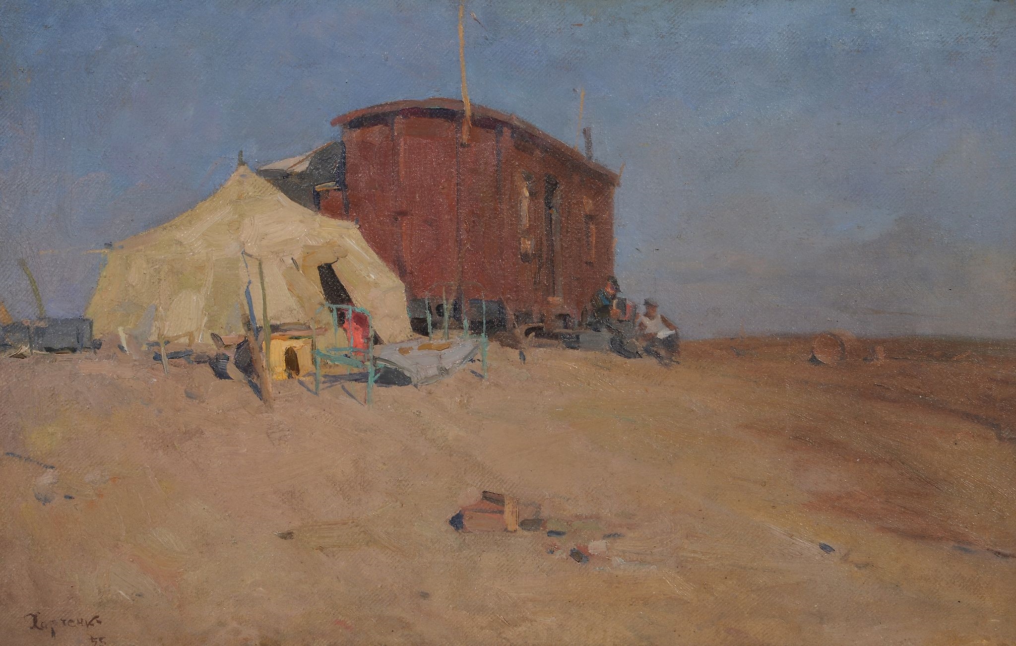 Dimitri Semakov | Beach scene (1955) | MutualArt