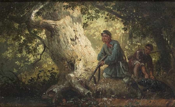 Auf der Jagd by August von Wille, 1882