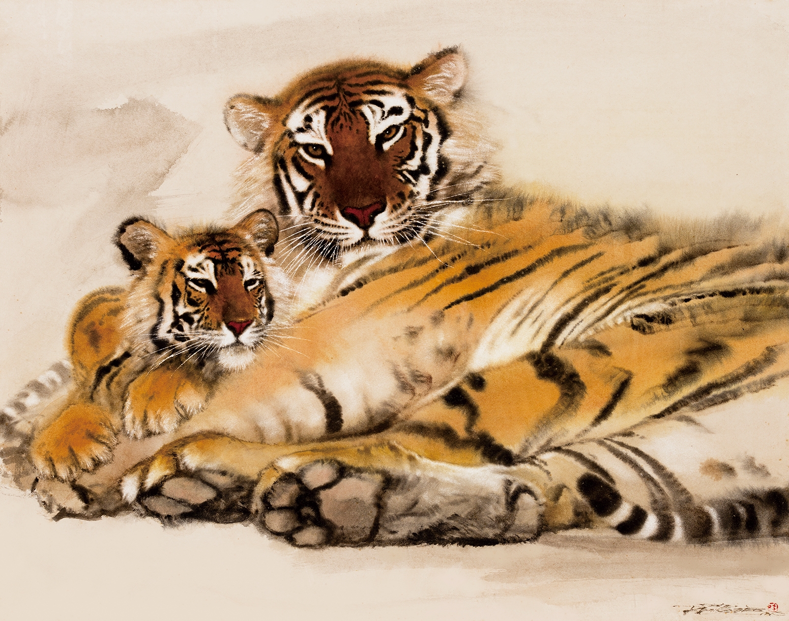 Artwork by Lin Shun-Shiung, Tiger Series 6, Made of watercolor on paper