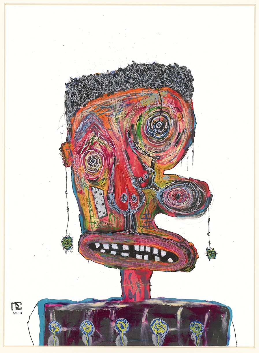 Artwork by Pierre Soufflet, I Stay at Home, Made of mixed media on paper