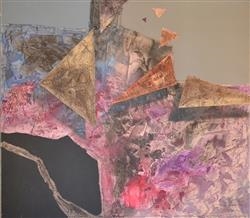 Artwork by Carlos Segundo, PURPLE ABSTRACT, Made of mixed media on canvas