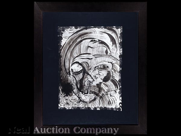 Artwork by Alex Beard, Masai Warrior, Made of ink on paper