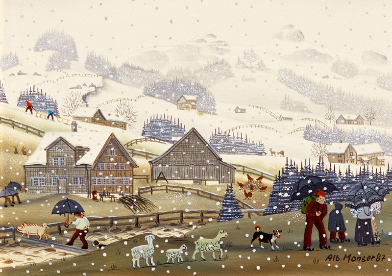 Der erste Schnee by Albert Manser, 1987