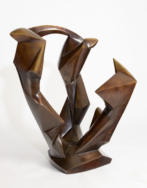 Artwork by Rudolf Edwin Belling, Dreiklang, Made of bronze, marble base