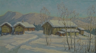 Swiss snow covered landscape - E. Kruger