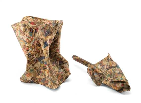 2 works: "Paletta e bidone" by Jiří Kolář, 1972