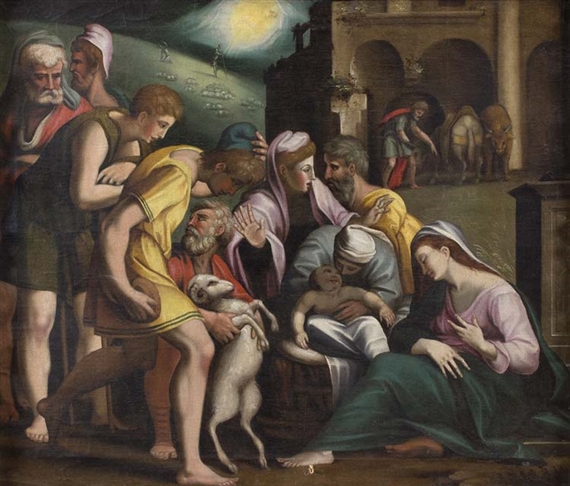 The Adoration of sheperds by Emilian School, 16th Century