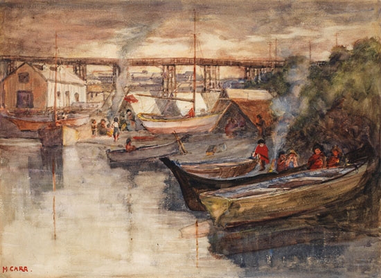 Indian Encampment, Vancouver by Emily Carr, circa 1908 - 1909
