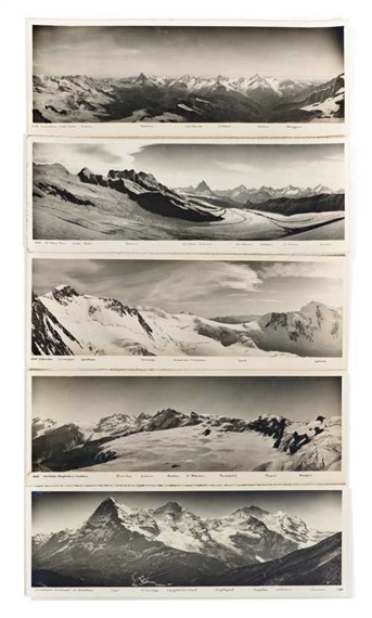 Panorama-Aufnahmen von Gletschern und Bergen by Emanuel Gyger, 1950