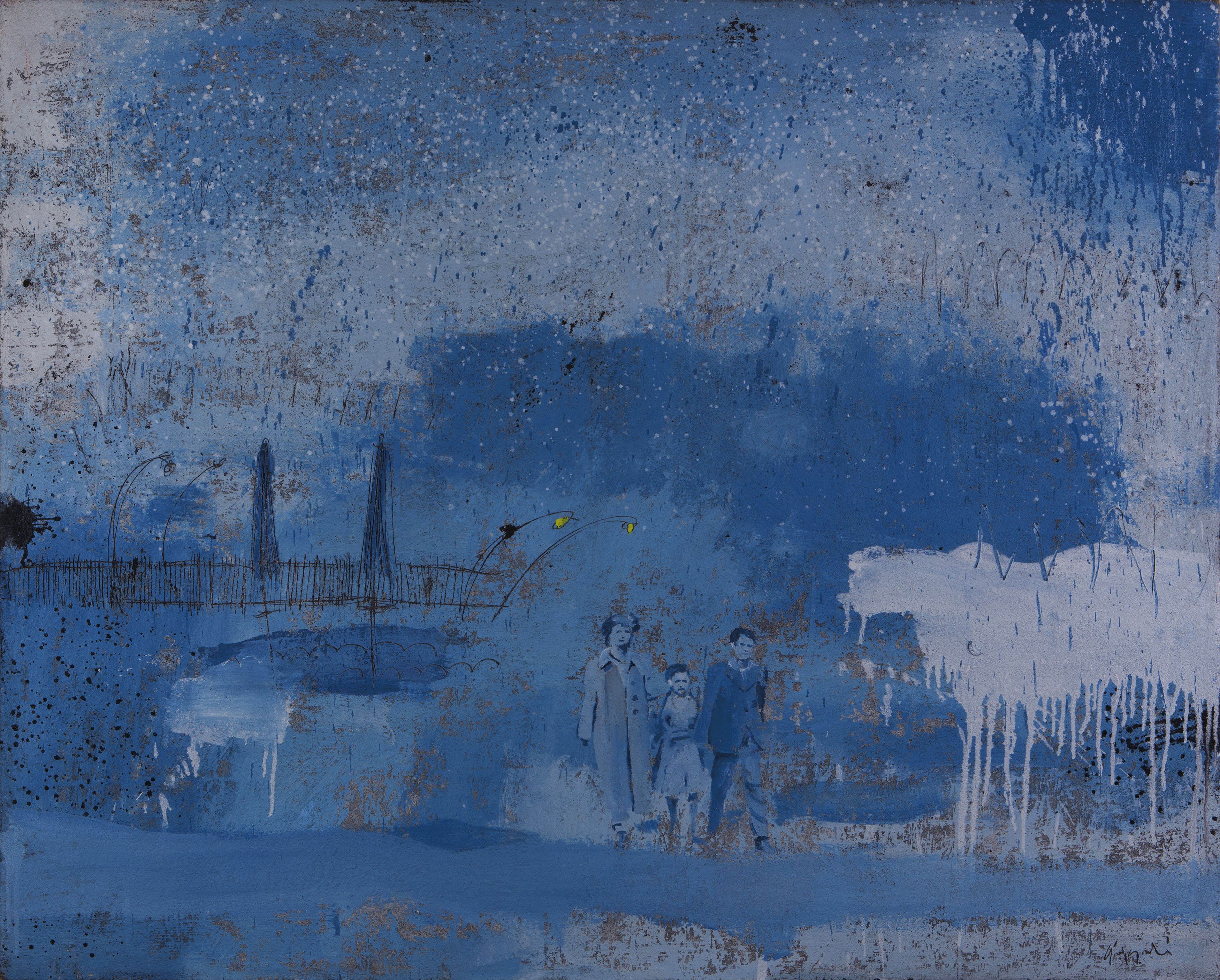 Artwork by Luca Giovagnoli, Comincia a Piovere, Made of Mixed media on canvas